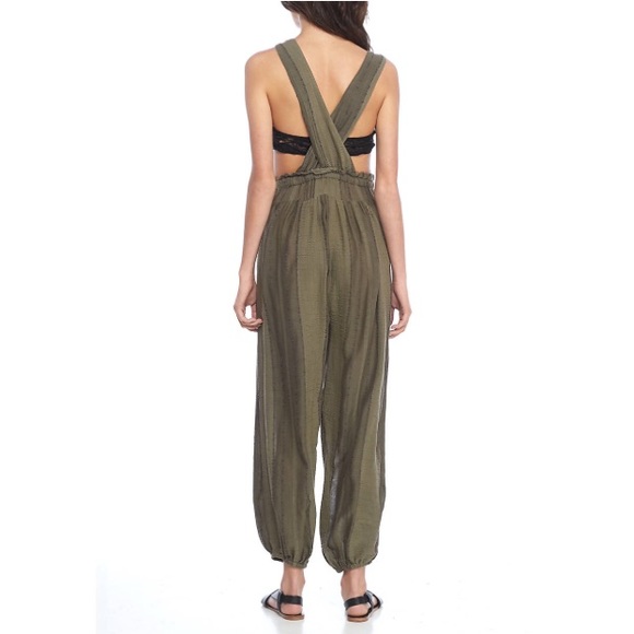 Free People Criss Cross One Piece Jumpsuit - Picture 4 of 8